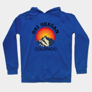 Ski Season, Colorado, Colorado Lifestyle, Skiing, Snowboarding, Ski Mountains, Retro Skiing Mountain Hoodie